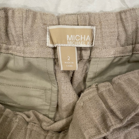 Michael Kors cream linen shorts size 2 - Picture 4 of 5